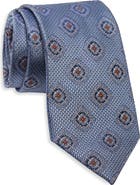 Duchamp Medallion Jacquard Silk Tie
