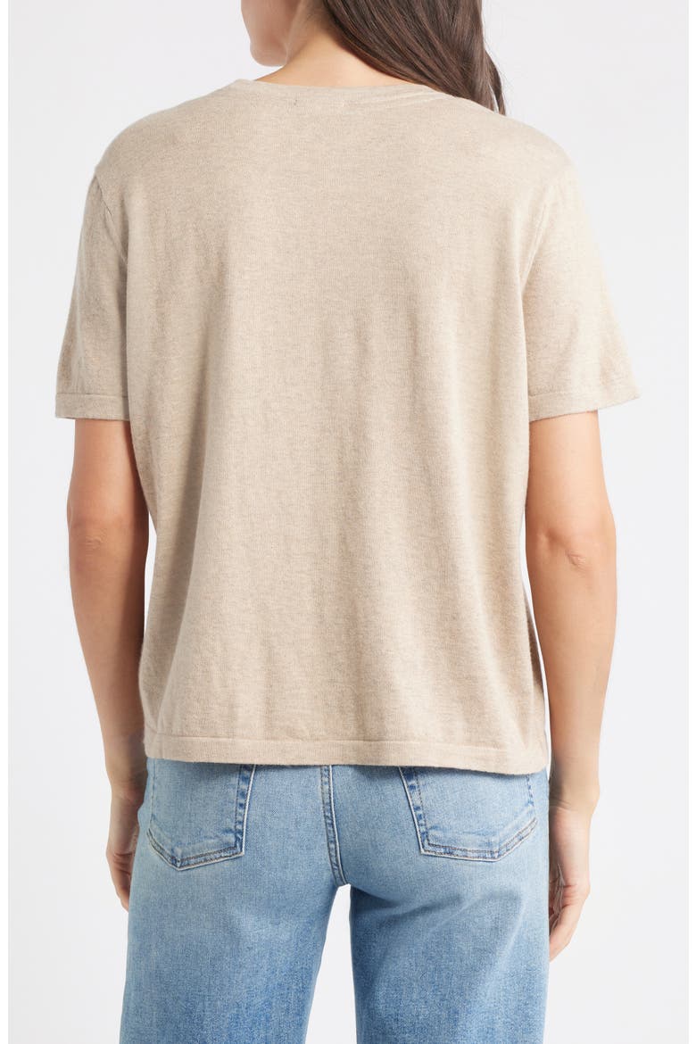 Cotton & Cashmere Top, Alternate, color, HEATHER OAT