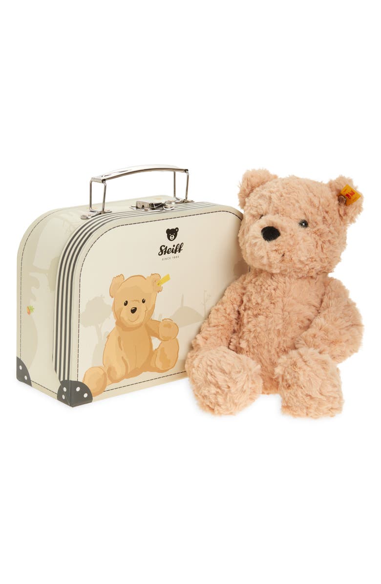 Steiff Jimmy Teddy Bear & Suitcase, Main, color, Beige