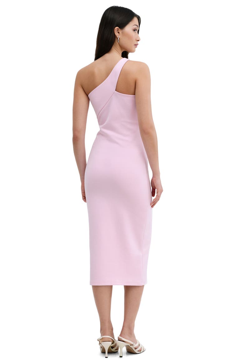 Cameron One-Shoulder Ponte Midi Dress, Alternate, color, PINK