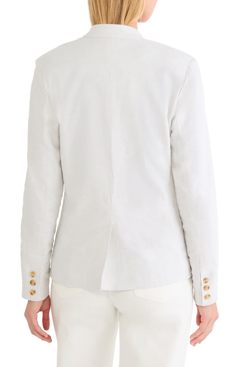 NIC+ZOE Eva Linen Blend Blazer, Alternate, color, Silver Wisp