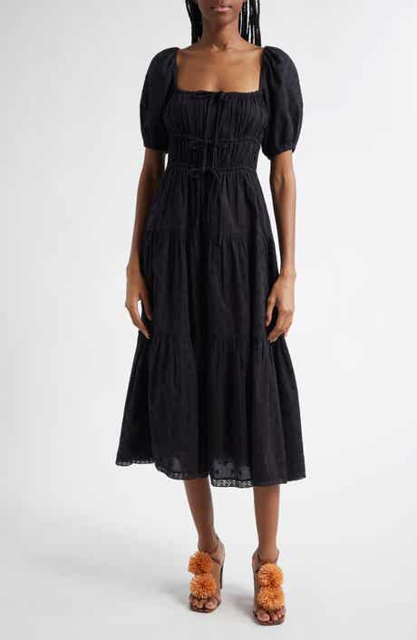 Ulla Johnson Palma Tiered Cotton Eylelet Dress