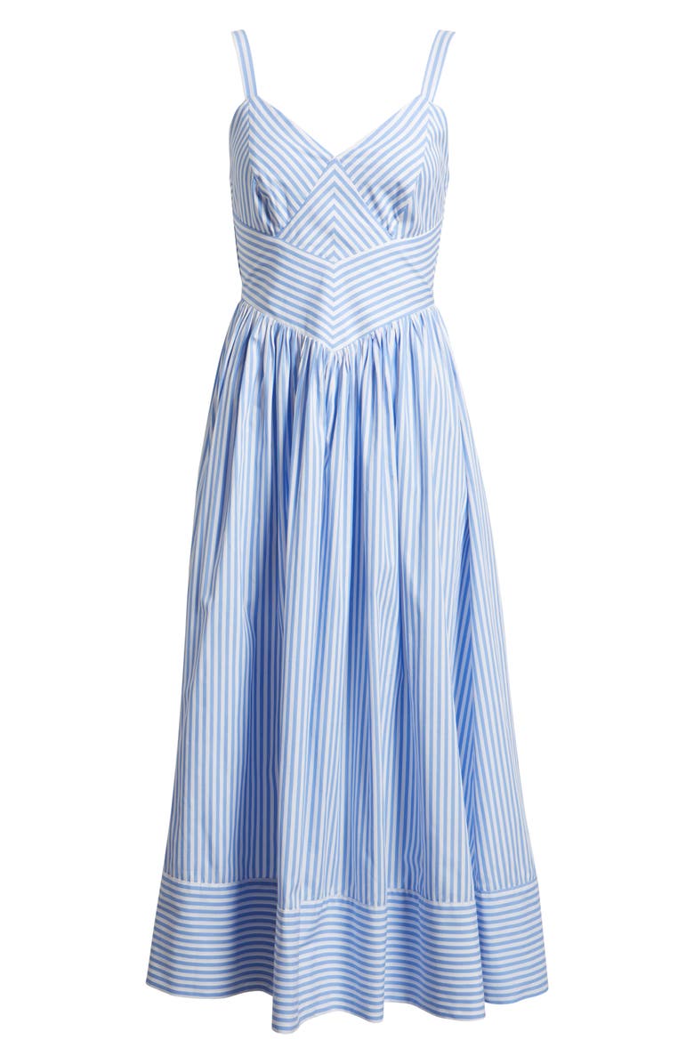 ZOE AND CLAIRE Stripe Midi Sundress, Alternate, color, Sky Blue Stripe