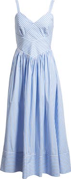 ZOE AND CLAIRE Stripe Midi Sundress