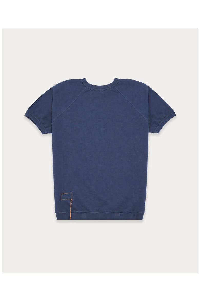 Highway Short-Sleeve Brushed Jersey Sweatshirt, Alternate, color, Indigo