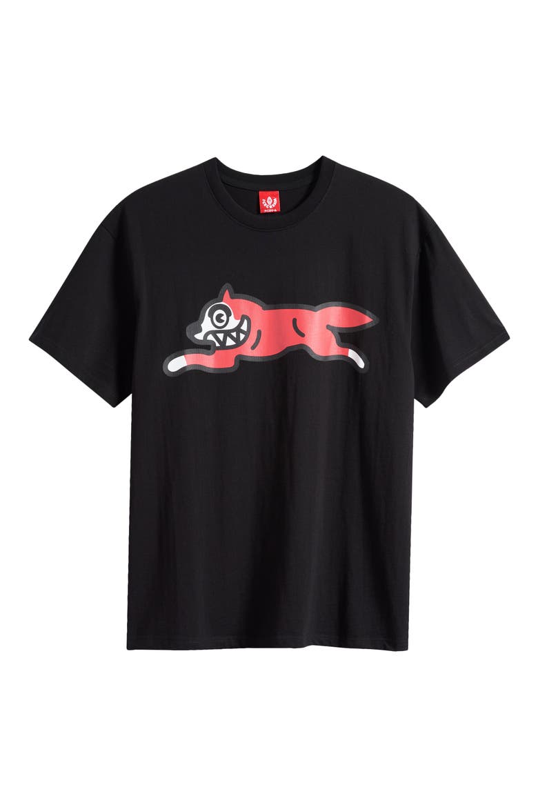 Running Dog Cotton T-Shirt, Alternate, color, BLACK
