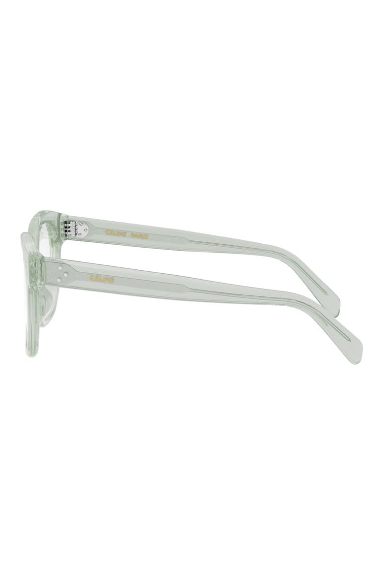 Bold 53mm Round Optical Glasses, Alternate, color, SLTGRN