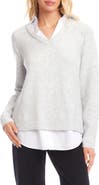 Karen Kane Mixed Media Layered Sweater