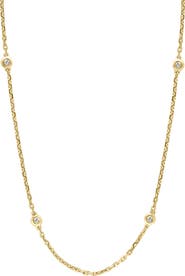 EFFY Sterling Silver Diamond Station Necklace - 0.07 ctw