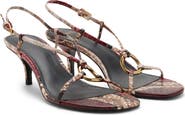 MANGO Hoop Detail Slingback Kitten Heel Sandal