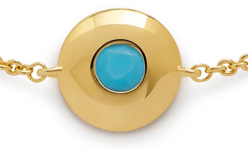 Monica Vinader Bezel Birthstone Station Bracelet In Gold