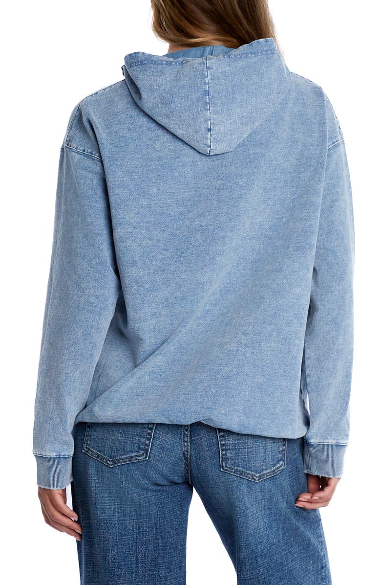 Wash Lab Denim Denim Hoodie, Alternate, color, Knit Blue
