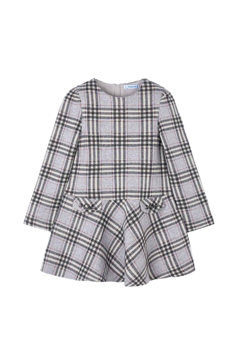 Mayoral Roma Pleated Dress, Main, color, Grey