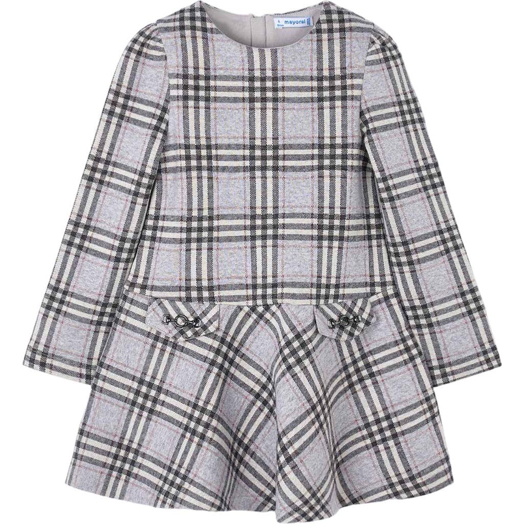 Mayoral Kids' Roma Pleated Dress In Brown