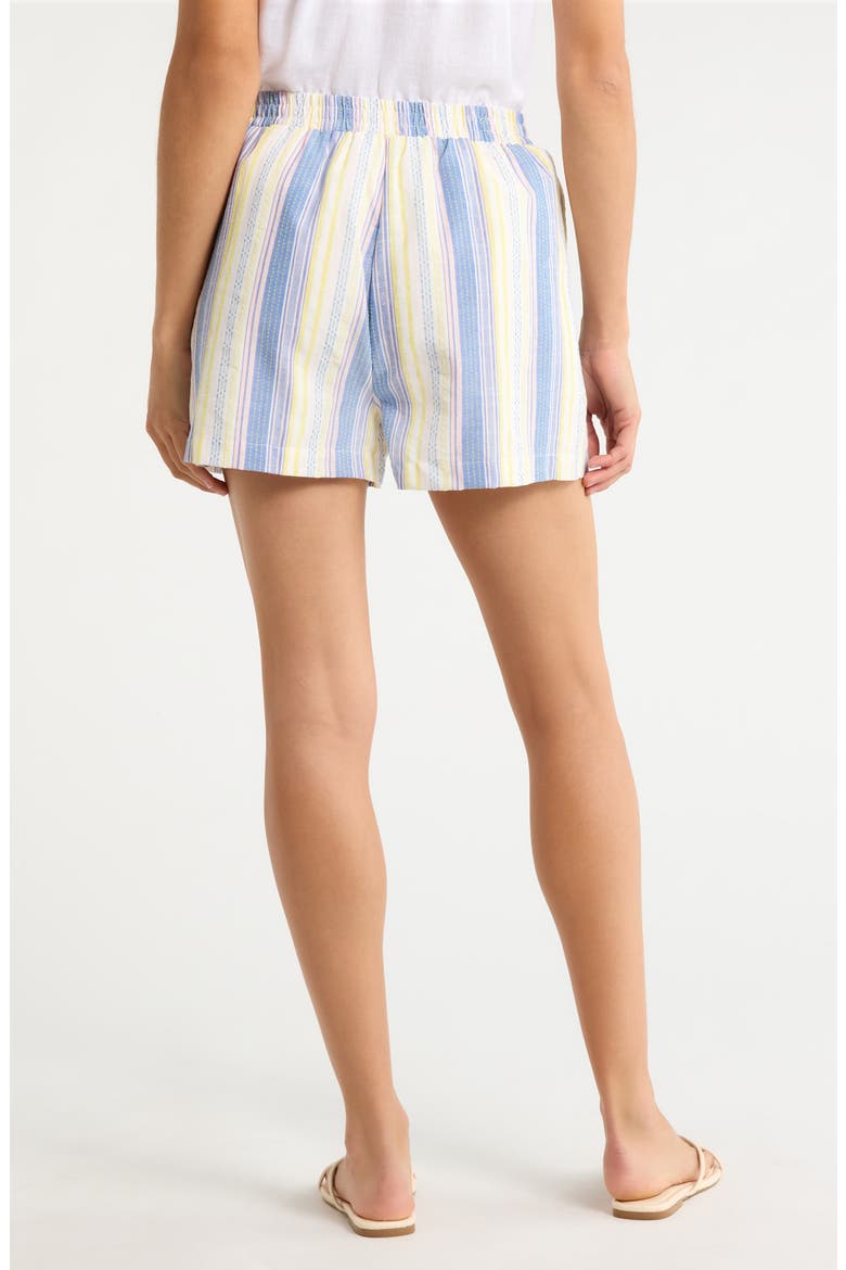 Vexie Striped High Waisted Shorts, Alternate, color, BLUE-MULTI