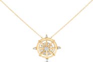 Haus of Brilliance 14K Yellow Gold Plated Sterling Silver 1/3 Cttw Diamond Compass Pendant Necklace
