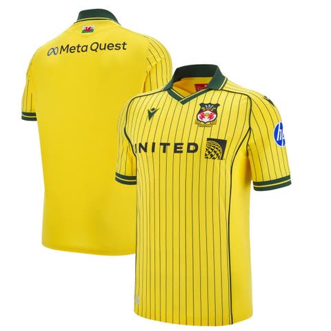Men's Macron Yellow Wrexham 2025/26 Away Replica Jersey