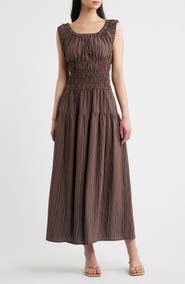 Rails Anastasia Shirred Sleeveless Maxi Dress