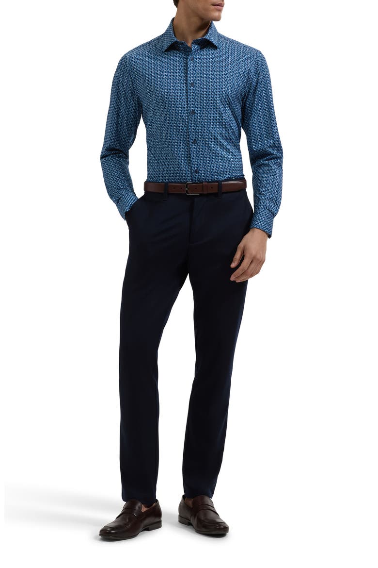 James OoohCotton Print Shirt, Alternate, color, NAVY