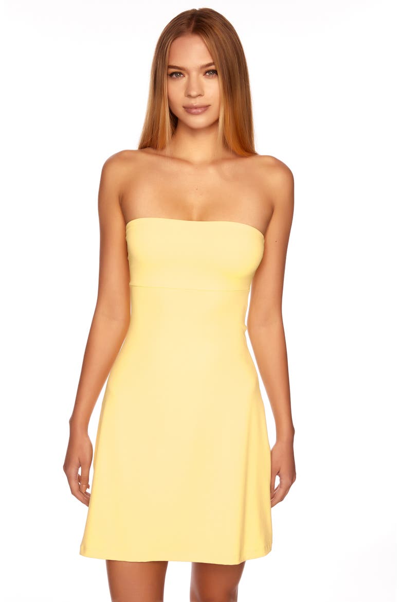 Back Cutout Tube Dress, Alternate, color, LEMON ZEST