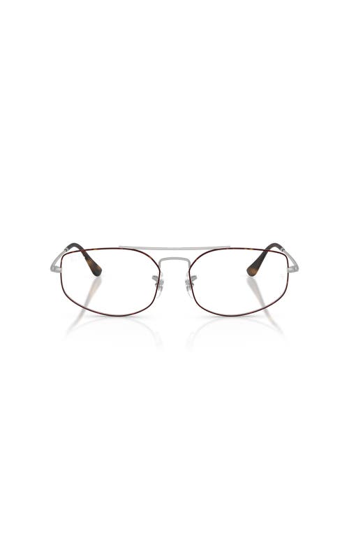 Ray Ban Ray-ban 56mm Irregular Optical Glasses In Brown