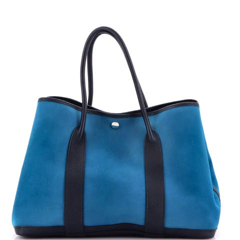 Garden Party Tote Toile and Leather 36