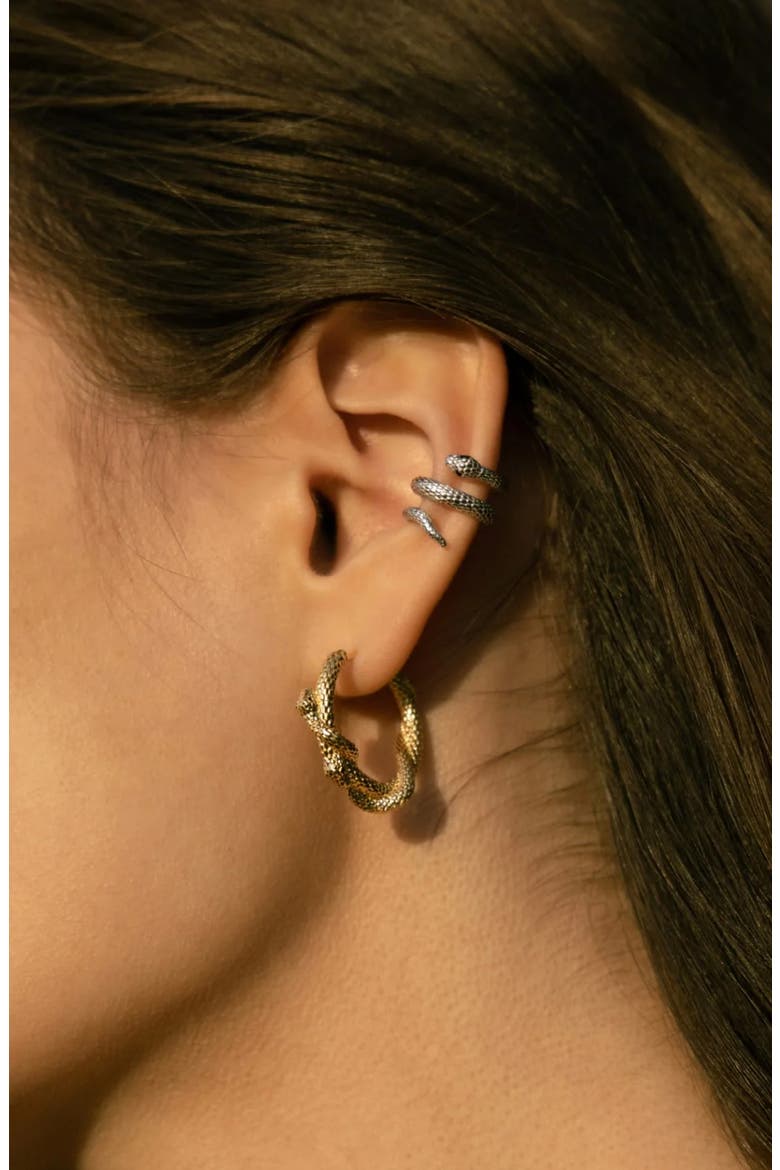 Twisted Serpents Hoop Earrings, Alternate, color, 14K GOLD VERMEIL