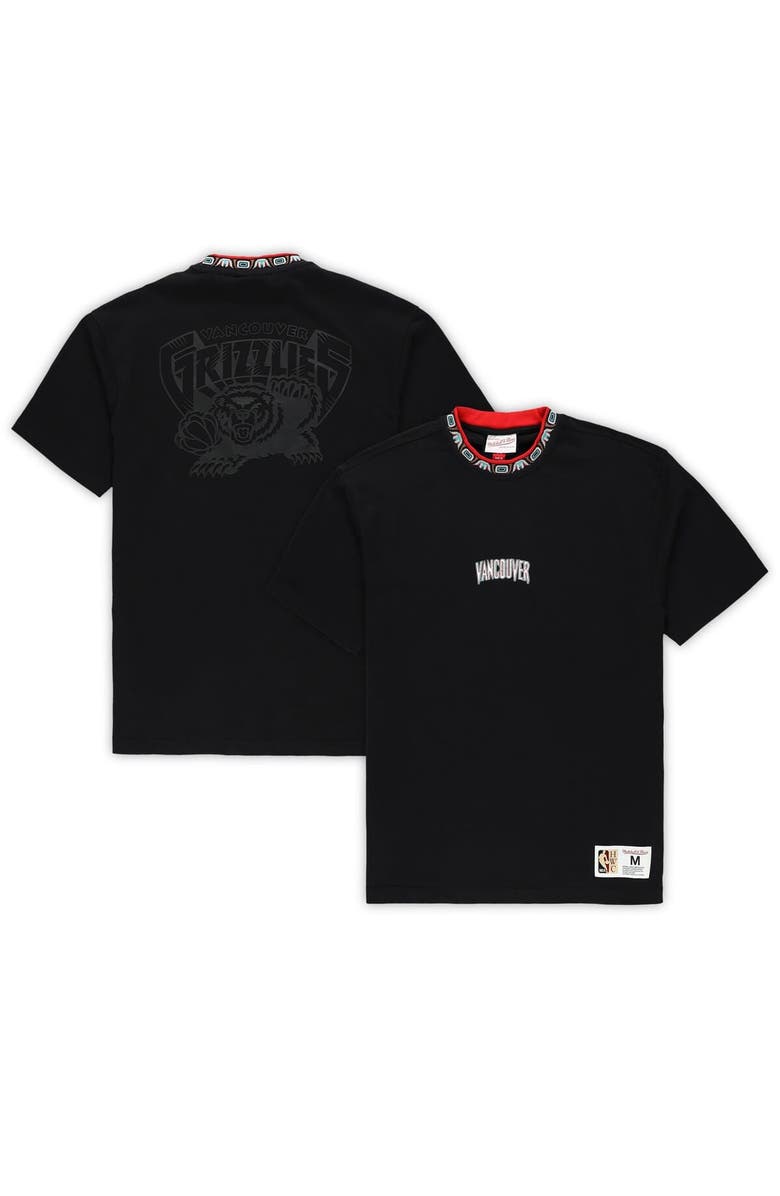 Mitchell & Ness Unisex Mitchell & Ness Black Vancouver Grizzlies Playmaker Vintage Logo T-Shirt, Main, color, Black