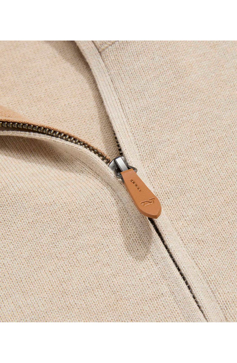 vineyard vines Boathouse Quarter Zip Merino Wool & Cotton Pullover, Alternate, color, 