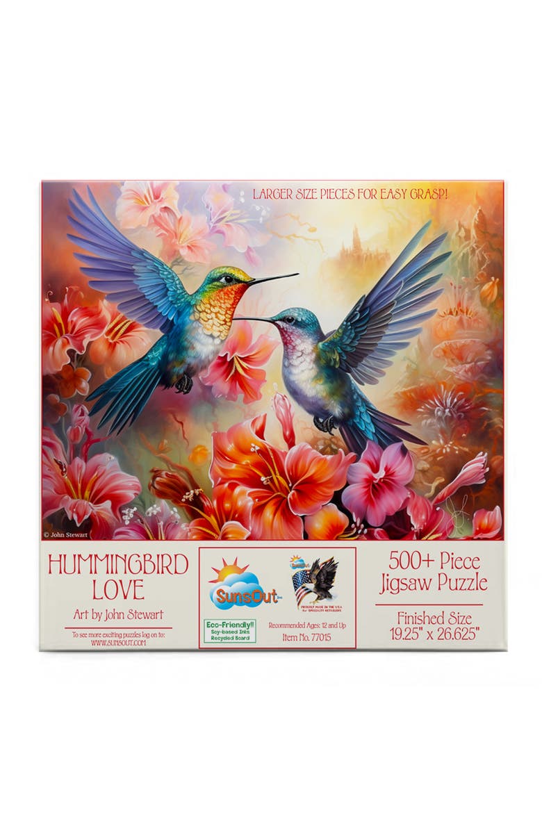 Sunsout Hummingbird Love 500 piece Jigsaw Puzzle for Adults Large Pieces, Alternate, color, Multicolor