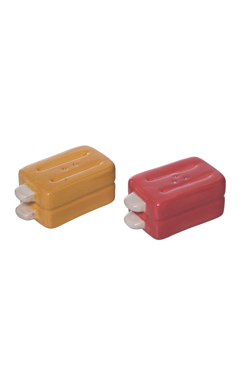 Transpac Dolomite Double Sticks Popsicles Salt and Pepper Set of 2 Multicolored for Spring Serving and Entertaining, Alternate, color, Multicolored