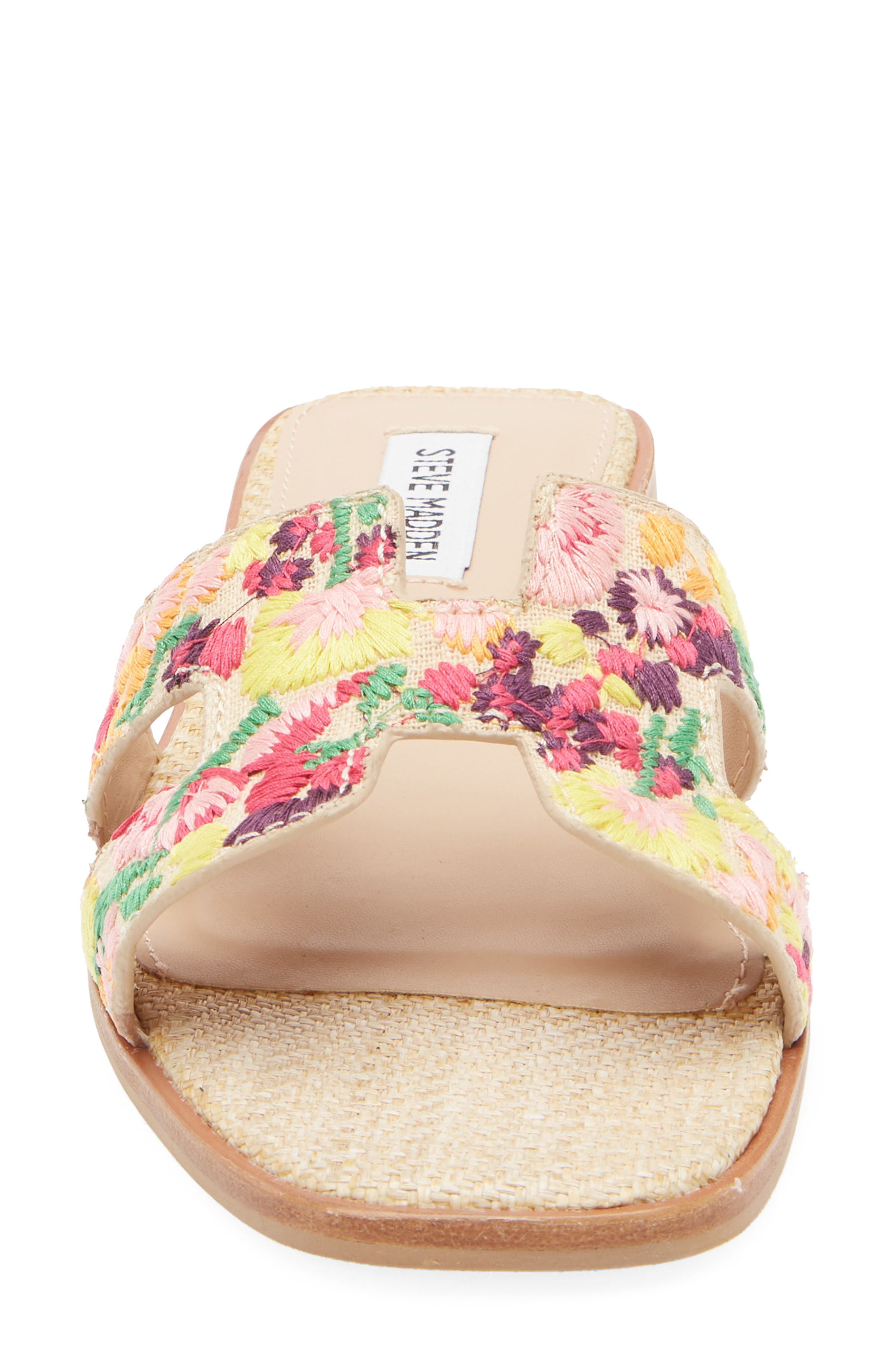Steve Madden Hadyn Floral Embroidered Slide Sandal, Alternate, color, 