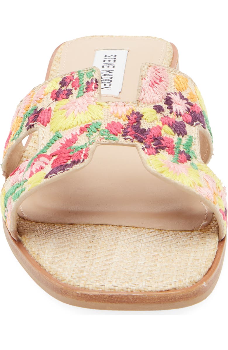 Steve Madden Hadyn Floral Embroidered Slide Sandal, Alternate, color,