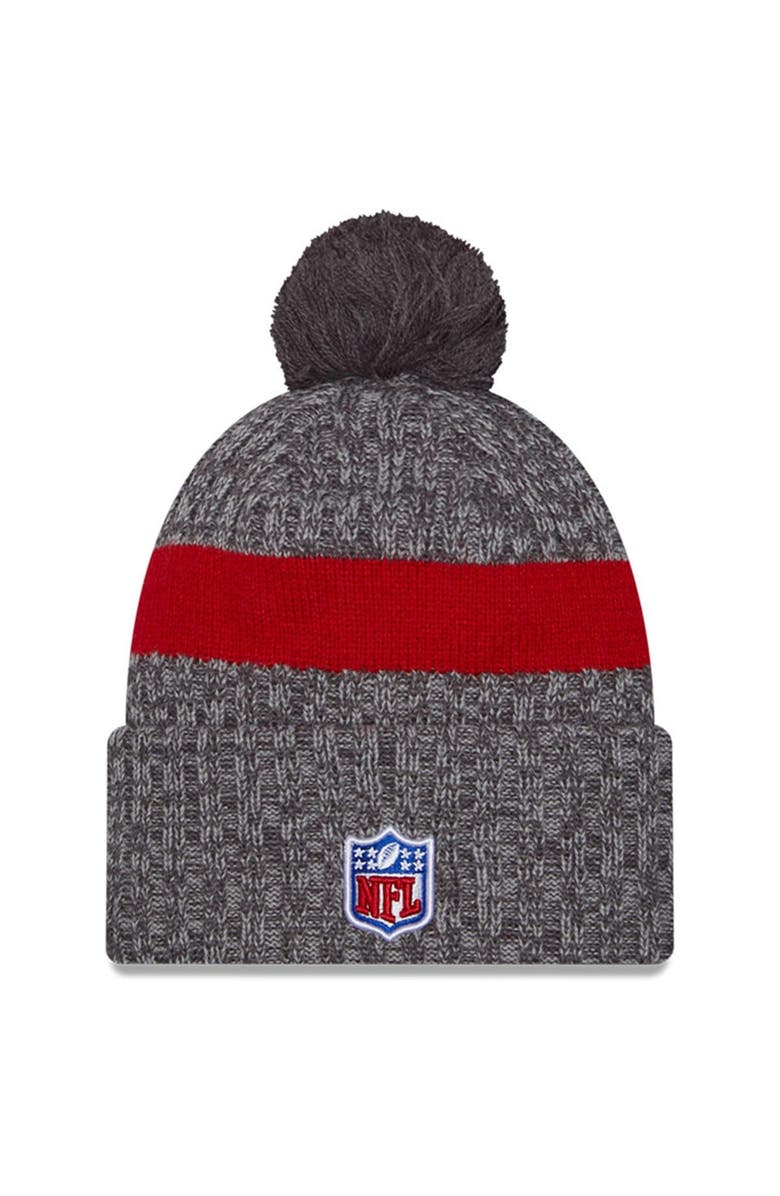 New Era Men's New Era  Gray New York Giants 2023 Sideline Sport Cuffed Pom Knit Hat, Alternate, color, Gray