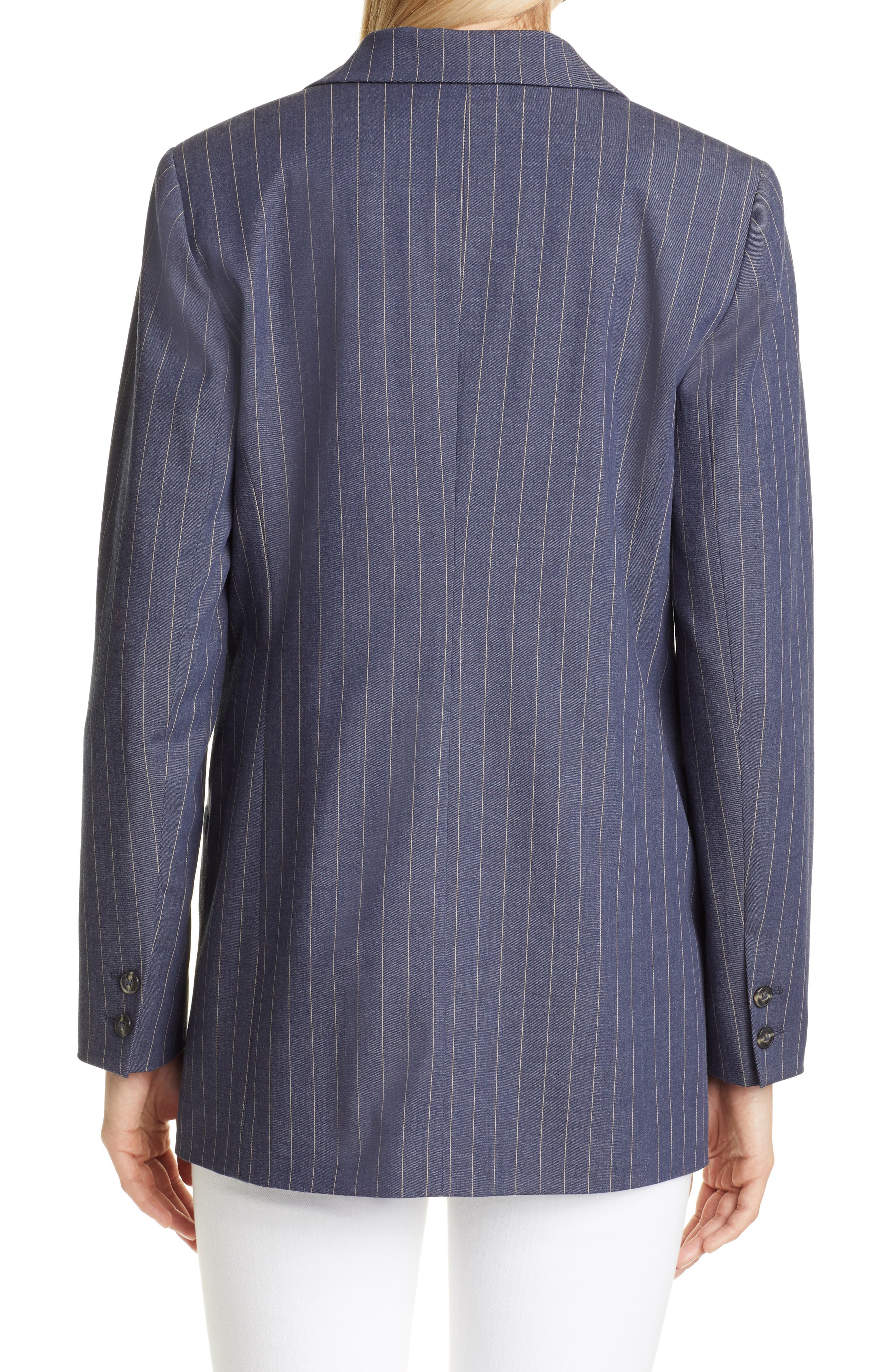 Double Breasted Pinstripe Blazer - image 2