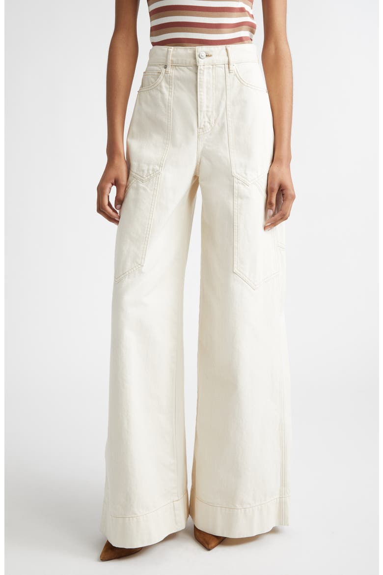 Freddy High Waist Wide Leg Jeans, Main, color, ECRU