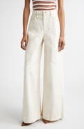 Veronica Beard Freddy High Waist Wide Leg Jeans