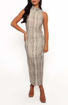 Petal & Pup Gabie Mock Neck Midi Dress