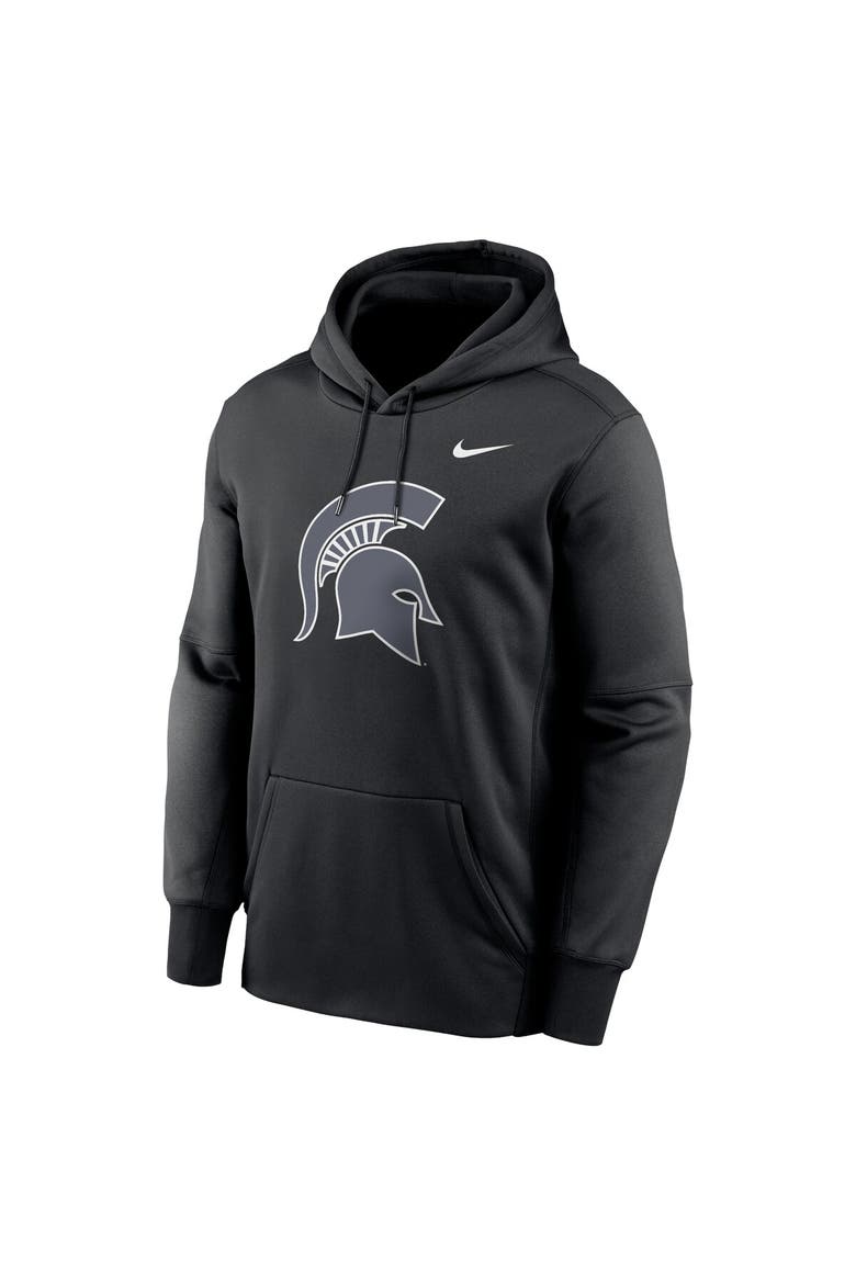 Men's Nike Black Michigan State Spartans Color Pop Performance Fleece Pullover Hoodie, Alternate, color, Black