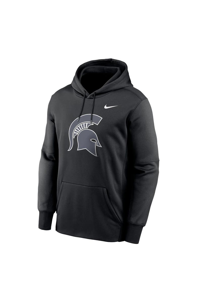 Nike Men's Nike Black Michigan State Spartans Color Pop Performance Fleece Pullover Hoodie, Alternate, color, 
