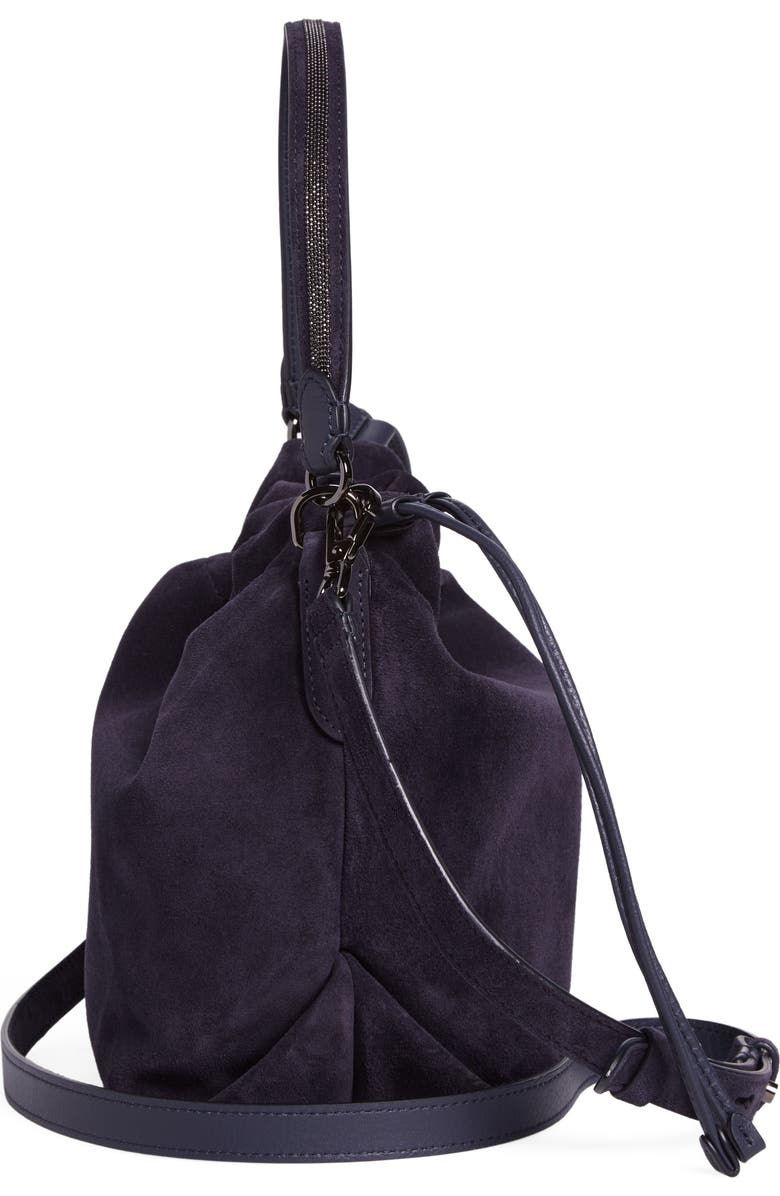 Brunello Cucinelli Suede Bucket Bag, Alternate, color,