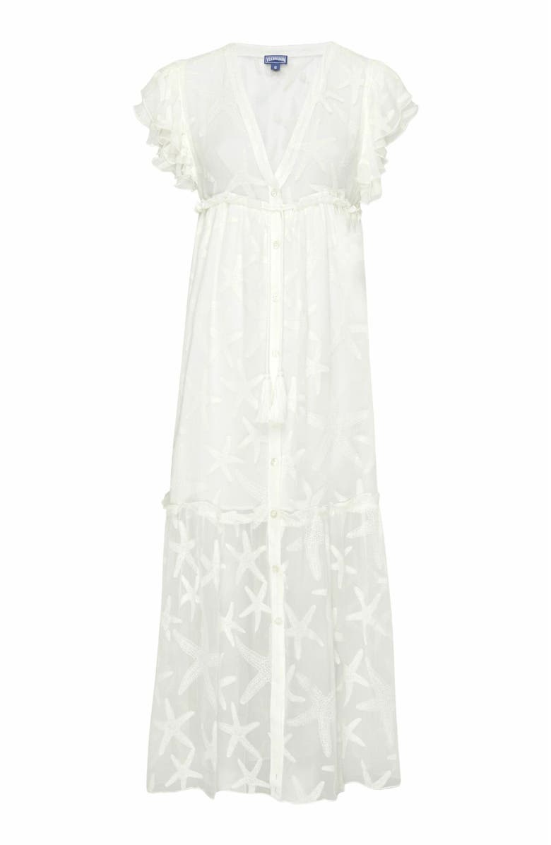 Vilebrequin Women's Starfish Long Transparent Silk Dress, Main, color,