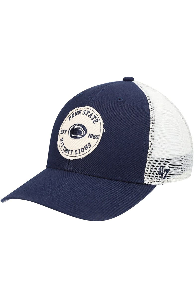 '47 Men's '47 Navy Penn State Nittany Lions Howell MVP Trucker Snapback Hat, Main, color, 