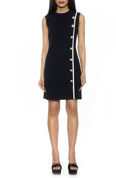 Stripe Detail Sleeveless Shift Dress