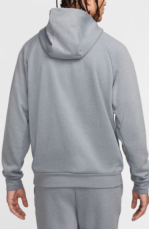 Nike Men's Primary Fleece Dri-fit Uv Pullover Performance Hoodie In Cool Grey/heather