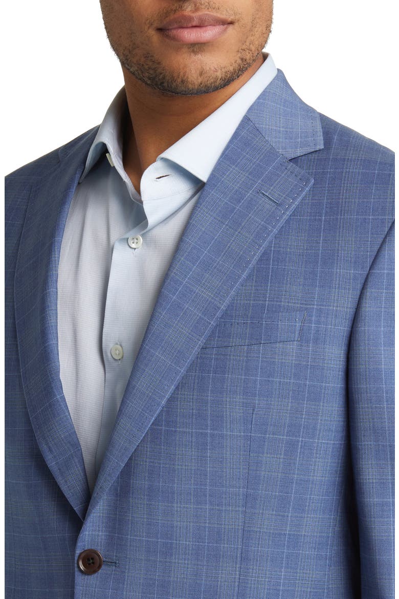 Jay Slim Fit Plaid Stretch Wool Suit, Alternate, color, LIGHT BLUE