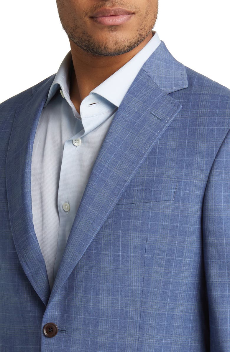 Ted Baker London Jay Slim Fit Plaid Stretch Wool Suit, Alternate, color, 