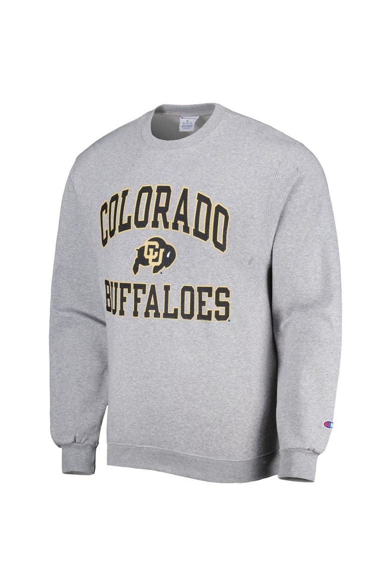 Men's Champion Heather Gray Colorado Buffaloes High Motor Pullover Sweatshirt, Alternate, color, Heather Gray