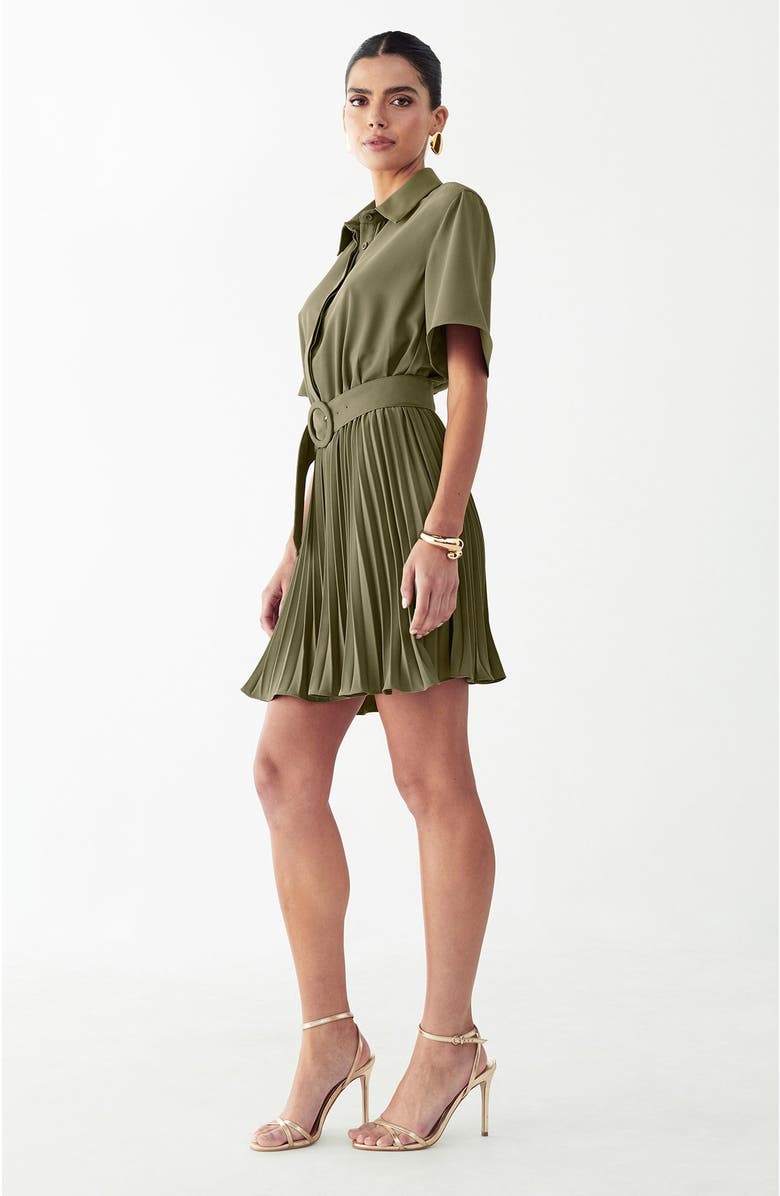 WILLA Mckenzi Mini Dress, Alternate, color, Olive