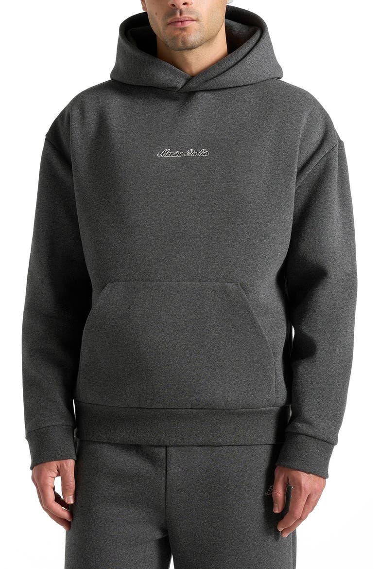 Unisex Signature Relaxed Fit Hoodie, Main, color, Charcoal Grey